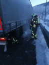 f2 - Dalaaser-Tunnel Westportal, LKW mit Rauchentwicklung